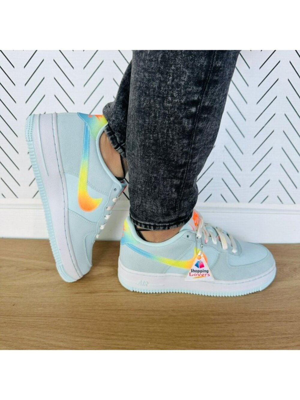 ⭐Nike Air Force 1 Low GS Sz 5.5Y Big Kids Shoes Low Pastel Gradient HF4782-474⭐